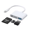 Joyroom átalakító HUB Lightning (apa) to USB OTG (anya) + Type-C (anya) + Card Readers (SD,TF) (fehér)