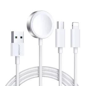   Joyroom S-IW008 Apple Watch mágneses töltő Lightning + USB-C 5V 1,2m (fehér)