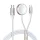 Joyroom 30W Mágneses Gyorstöltőkábel, 2in1, 1.5m (Fehér) (S-IW012)