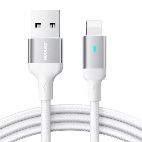 Joyroom 2m (Fehér) USB-A És Lightning Kábel - 2.4A Töltés (S-UL012A10)