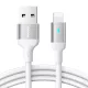 Joyroom 2m (Fehér) USB-A És Lightning Kábel - 2.4A Töltés (S-UL012A10)