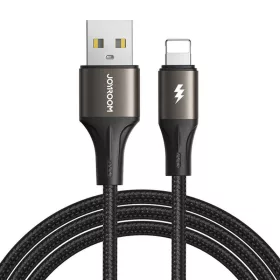   JoyroomGyors USB-Lightning Kábel, 3A, 2m, (Fekete) (SA25-AL3-2m-Black)