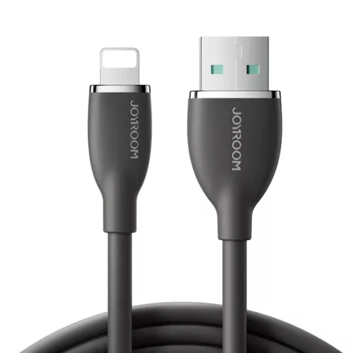 Joyroom Színes 3A USB-Lightning Kábel 1,2m (Fekete) (SA29-AL3-1-2m-black)