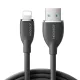 Joyroom Színes 3A USB-Lightning Kábel 1,2m (Fekete) (SA29-AL3-1-2m-black)