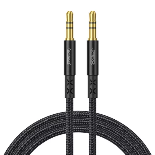 Joyroom - 1m Autós AUX Sztereó Audio Kábel (Fekete) (SY-10A1)
