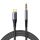 Joyroom SY-A06 Lightning-3.5 mm Jack AUX audiókábel 1,2 m (Fekete-Ezüst)