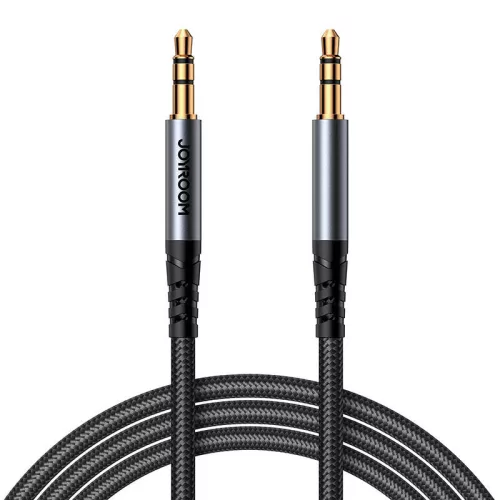 Joyroom SY-A08 AUX kábel 3.5mm mini jack – 3.5mm mini jack, fonott, 1.2m (fekete)