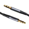 Joyroom SY-A08 AUX kábel 3.5mm mini jack – 3.5mm mini jack, fonott, 1.2m (fekete)
