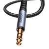Joyroom SY-A08 AUX kábel 3.5mm mini jack – 3.5mm mini jack, fonott, 1.2m (fekete)