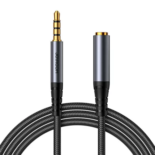 Joyroom SY-A09 AUX hosszabbító kábel 3.5mm mini jack female to 3.5mm mini jack male, 1.2m (fekete)