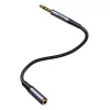 Joyroom SY-A09 AUX hosszabbító kábel 3.5mm mini jack female to 3.5mm mini jack male, 1.2m (fekete)