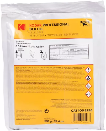 Kodak Professional Dektol papírelőhívó por – 3,8 liter készítményhez