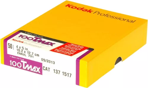 Kodak T-Max 100 fekete-fehér negatív film 4x5 inch, 50 lapos kiszerelés