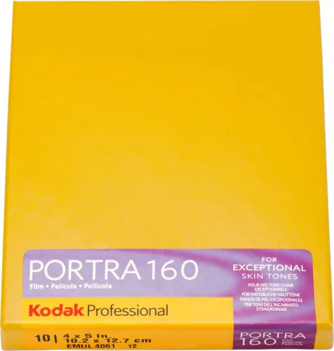 Kodak Portra 160 professzionális nagyformátumú film 4×5", 10 lap