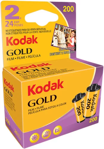 Kodak Gold 200 színes negatív film (135-ös, 24 kocka, kártyás kiszerelés, 2 tekercs)