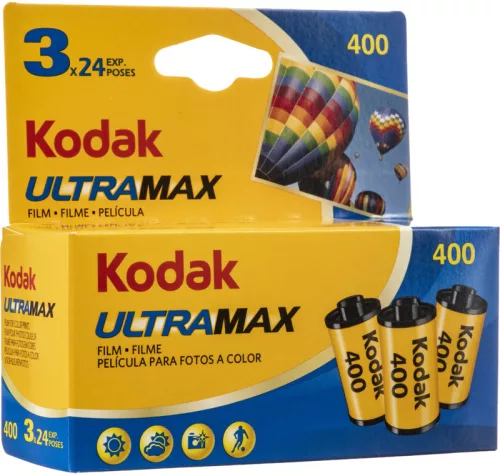 Kodak Ultramax 400 színes negatív film (135-ös, 24 kocka, kártyás kiszerelés, 3 tekercs)