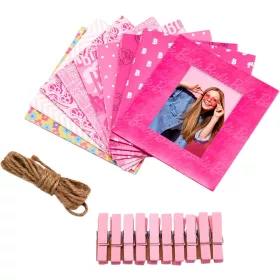   Kodak Barbie ZINK papírképkeret szett 2x3” (csipesz, zsinór) - rózsaszín