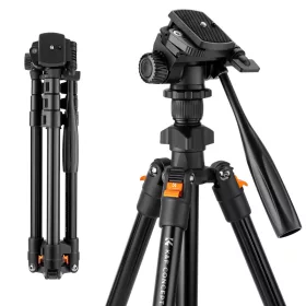   K&F Concept K234A0 Fotós-Videó Állvány 3D fejjel és telefontartóval