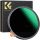 K&F Concept 82mm ND2-ND400 Variálható ND-szűrő - Nano-X Állítható Natural Density Filter