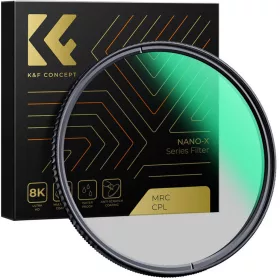   K&F Concept 105mm XC15 Nano-X B270 CPL polárszűrő (HD, vízálló, karcálló, zöld bevonat)