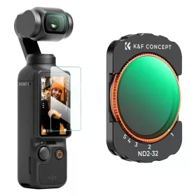   K&F Concept DJI Osmo Pocket 3 ND2-32 Variabilis ND-Szűrő Filter