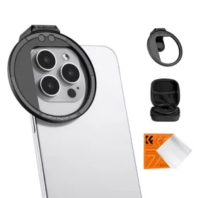   K&F Concept Univerzális mágneses szűrőadapter tartó 67mm-es szűrőhöz szűrőgyűrű iPhone-hoz, Galaxy S22 és S23 Ultra-hoz