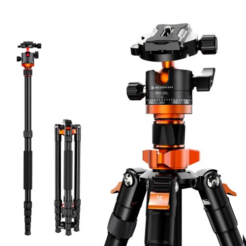 K&F Concept K255A4+ Alumínium Tripod/ Monopod (175cm/ 181cm Állvány)