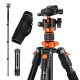 K&F Concept Alumínium Kameraállvány/Tripod + Gömbfej (O254A1+BH-28L) - 160cm