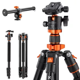   K&F Concept K234A7+BH-28L Alumínium Tripod/ Monopod (196cm / 207cm Állvány)