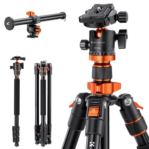 K&F Concept K234A7+BH-28L Alumínium Tripod/ Monopod (196cm / 207cm Állvány)