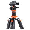 K&F Concept D255C4 Tripod/ Kamera Állvány Kit + +BH-28L Gyorskioldó Cseretalp (170cm)
