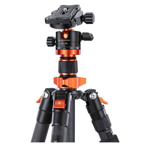 K&F Concept D255C4 Tripod/ Kamera Állvány Kit + +BH-28L Gyorskioldó Cseretalp (170cm)