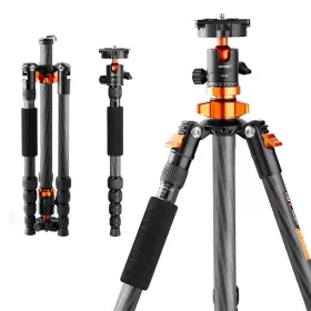   K&F Concept SA225C1 Carbon szénszálas Tripod/ Monopod (144cm Állvány)