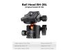 K&F Concept T254A6 Alumínium Kamera Állvány / Tripod +BH-28L Gömbfej (165cm)