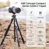 K&F Concept A254C4 + BH-36L karbon utazó fotóállvány (170cm, 15kg teherbírás)