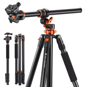   K&F Concept T254A7 Alumínium Kereszt-Tripod/ Monopod +BH-28L Gömbfej (230cm Állvány)