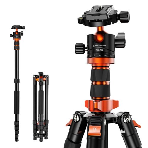 K&F Concept K255A6 Alumínium Tripod/ Monopod +BH-32L Gömbfej (198cm Állvány)