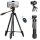 K&F Concept B174A1 Alumínium Utazó Mobil/ Okostelefon/ Kamera Tripod (150cm Állvány) +Bluetooth kapcsoló