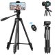 K&F Concept B174A1 Alumínium Utazó Mobil/ Okostelefon/ Kamera Tripod (150cm Állvány) +Bluetooth kapcsoló