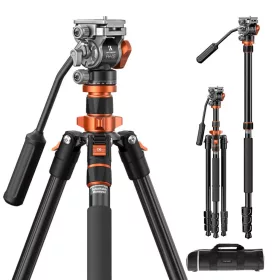   K&F Concept Alumínium Kamera videó állvány  K234A7+FH-03 - 210cm