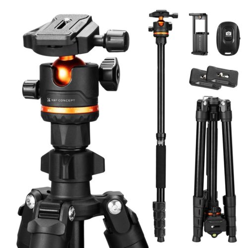 K&F Concept Alumínium Kameraállvány/ Tripod (O275A5+BH-36) - 192cm