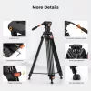 K&F Concept VA3 + BV10 191cm professzionális videó fotóállvány folyadékfejjel (8kg)