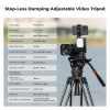 K&F Concept Tripod/ KameraÁllvány + Videó Fluid Fej - VA3+BV10 (191cm)