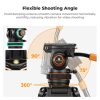 K&F Concept Tripod/ Kamera Állvány + Videó Fluid Fej - VA3+BV20 (191cm)