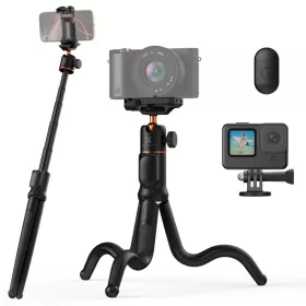   K&F Concept 4in1 Flexibilis Tripod/ Okostelefon Állvány/ Selfie Stick - 60cm