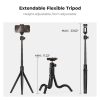 K&F Concept 4in1 Flexibilis Tripod/ Okostelefon Állvány/ Selfie Stick - 61cm