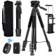 K&F Concept Alumimium Mobil & Kamera Utazóállvány Tripod + Videós fej (S254A3+BV01) - 172cm