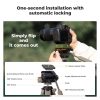 K&F Concept Light Utazóállvány/ Kamera Tripod + Állványfej (S255A3+BV01) - 190cm