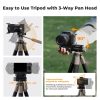 K&F Concept Light Utazóállvány/ Kamera Tripod + Állványfej (S255A3+BV01) - 190cm