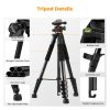 K&F Concept Light Alumínium Utazó Állvány/ Kamera Tripod + Gömbfej (S255A3+BH-36) -190cm